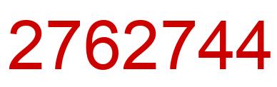 Number 2762744 red image