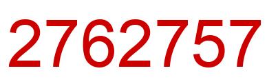 Number 2762757 red image