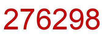 Number 276298 red image