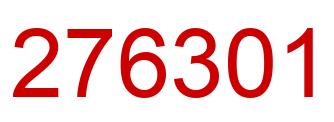Number 276301 red image