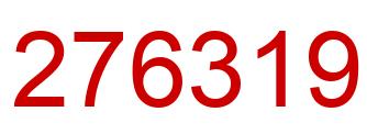 Number 276319 red image