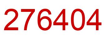 Número 276404 imagen rojo