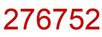 Number 276752 red image
