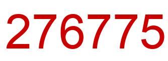 Number 276775 red image
