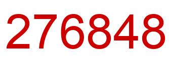 Number 276848 red image