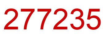 Number 277235 red image
