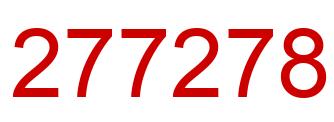 Number 277278 red image
