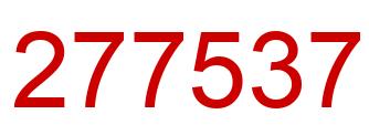 Number 277537 red image