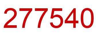 Number 277540 red image