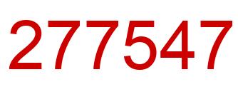 Number 277547 red image