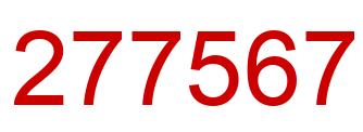 Number 277567 red image