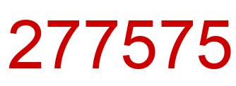 Number 277575 red image