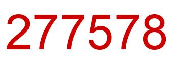 Number 277578 red image
