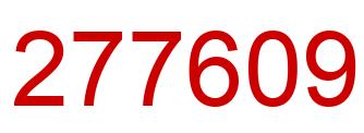 Number 277609 red image