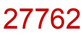 Number 27762 red image