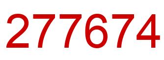 Number 277674 red image