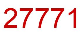 Number 27771 red image