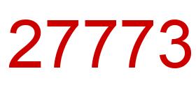 Number 27773 red image