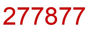 Number 277877 red image