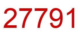 Number 27791 red image