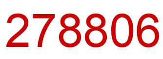 Number 278806 red image