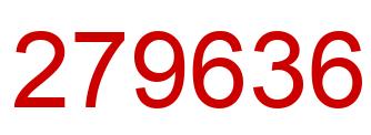 Número 279636 imagen rojo
