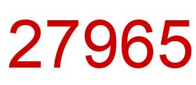 Number 27965 red image