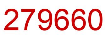 Number 279660 red image