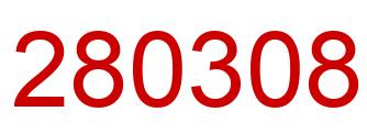 Número 280308 imagen rojo