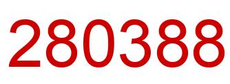 Number 280388 red image