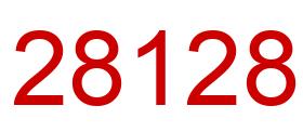 Number 28128 red image