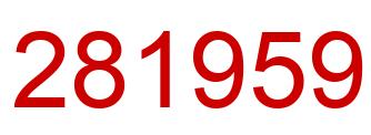 Number 281959 red image