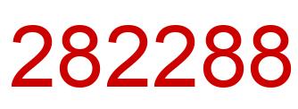 Number 282288 red image
