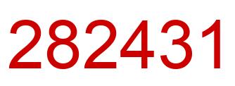Number 282431 red image