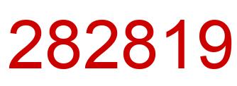 Number 282819 red image