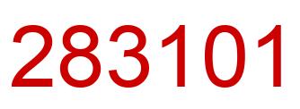 Number 283101 red image