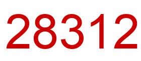 Number 28312 red image