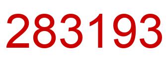 Number 283193 red image