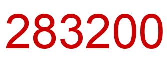 Number 283200 red image