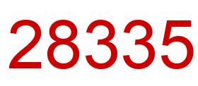 Number 28335 red image