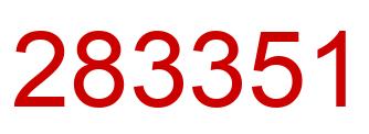 Number 283351 red image