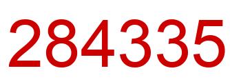 Number 284335 red image