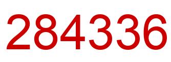 Number 284336 red image