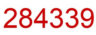 Number 284339 red image