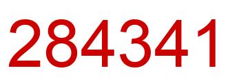 Number 284341 red image