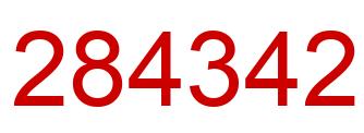 Number 284342 red image