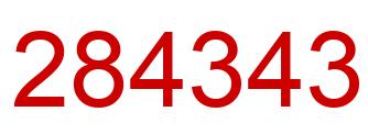 Number 284343 red image