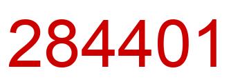 Number 284401 red image