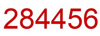 Number 284456 red image