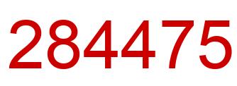 Number 284475 red image